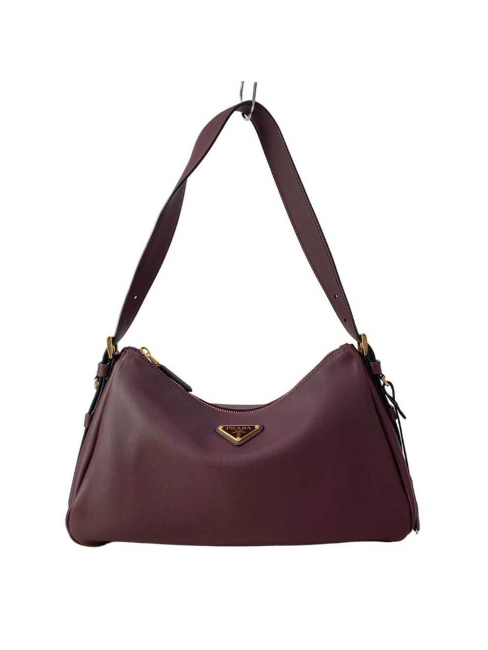 Prada Shoulder Bag Emme Medium Bordeaux Leather